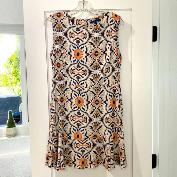 Shore Dresses | Tropical Print Summer Dress With Flirty Drop Waist Flared Hem | Color: Orange/Pink | Size: M | Noellevalentino's Closet